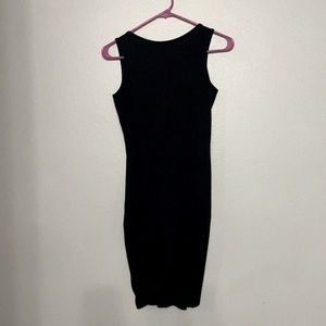 Black backless mini cocktail dress